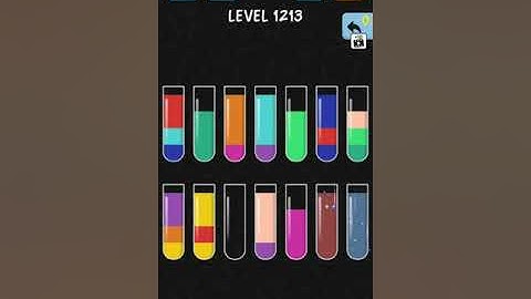 solve and solution water color sort game level 1213