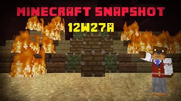 Minecraft Snapshot - 12w27a Slower Pistons, Burning Step & More ! ! ! (HD)