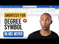 Shortcut to Type ° Degree Symbol in MS Word Instantly!