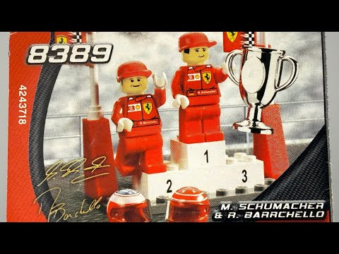 LEGO 8389 REVIEW FERRARI SIEGEREHRUNG MIT M. SCHUMACHER & R.BARICHELLO VON 2004 