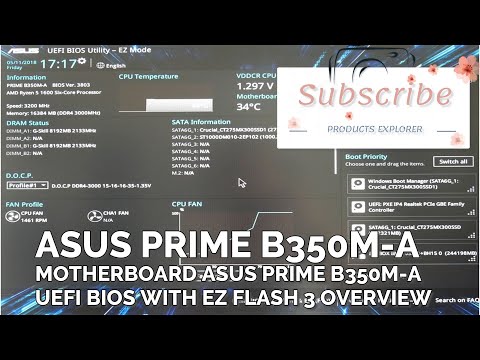 Motherboard ASUS PRIME B350M-A UEFI BIOS with EZ Flash 3 Overview