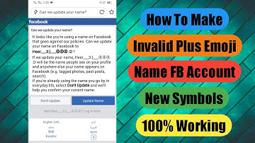 How To Create Invalid Plus Bubble And Emoji Name Facebook Account New Trick | Just Now Accept