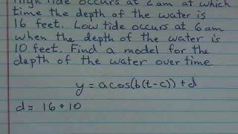Sinusoidal Model for Tides