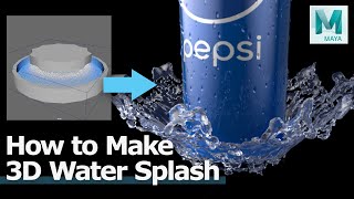 Create Water Splash 3D model by using Bifrost, Maya water simulation tutorial (Time Lapse) - Part 3
