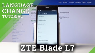 How to Open Language Settings in ZTE Blade L7 - Change Language