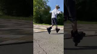 Heel-Toе: хил-той - езда на переднем и заднем колесе #rollerskating #rollerblade #трюки #shortvideo