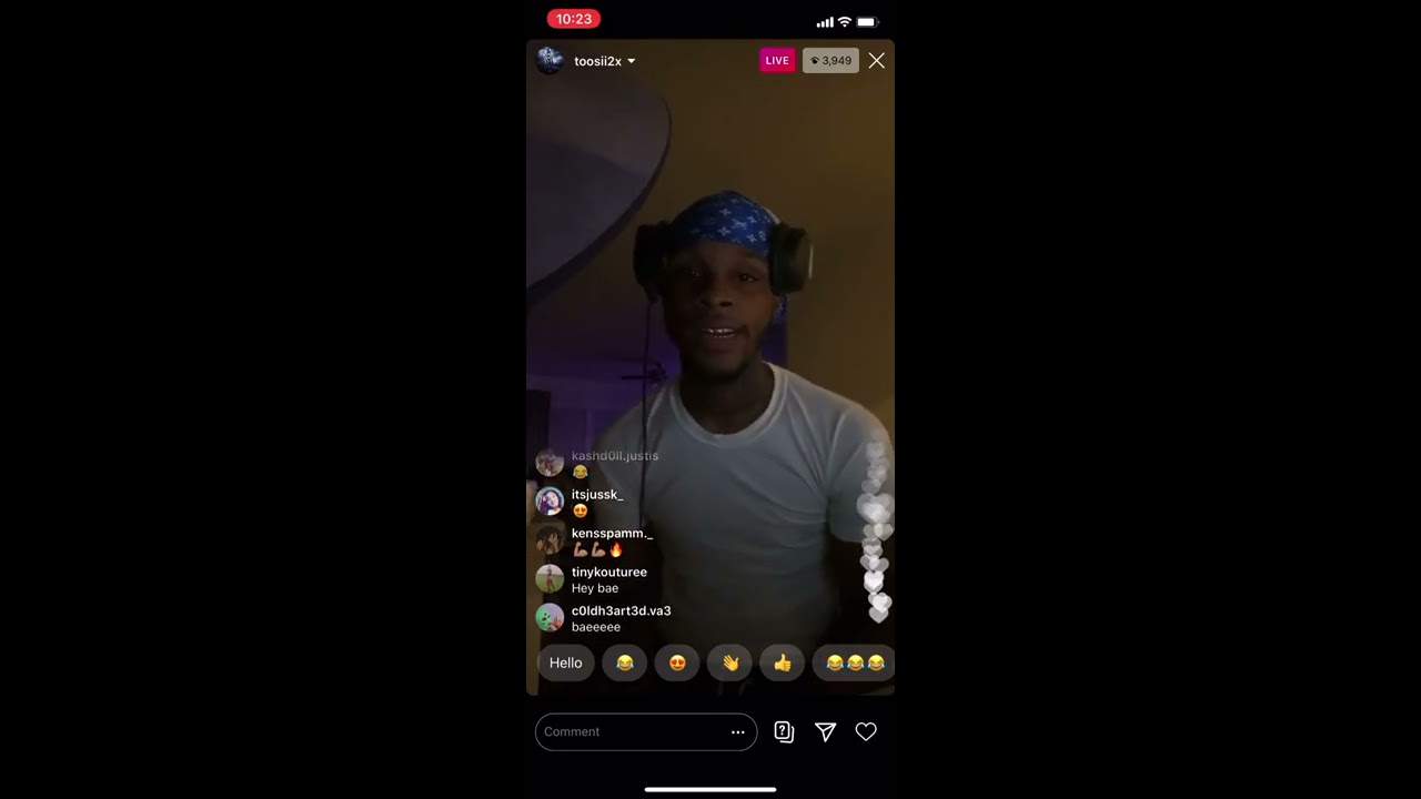 Toosii Recording “Met in LA” on ig live ❤️