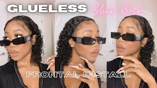 Glueless Slick Back Curly Install Baby Hairs Ft Yoowigs No Gel, No Tape, No Glue
