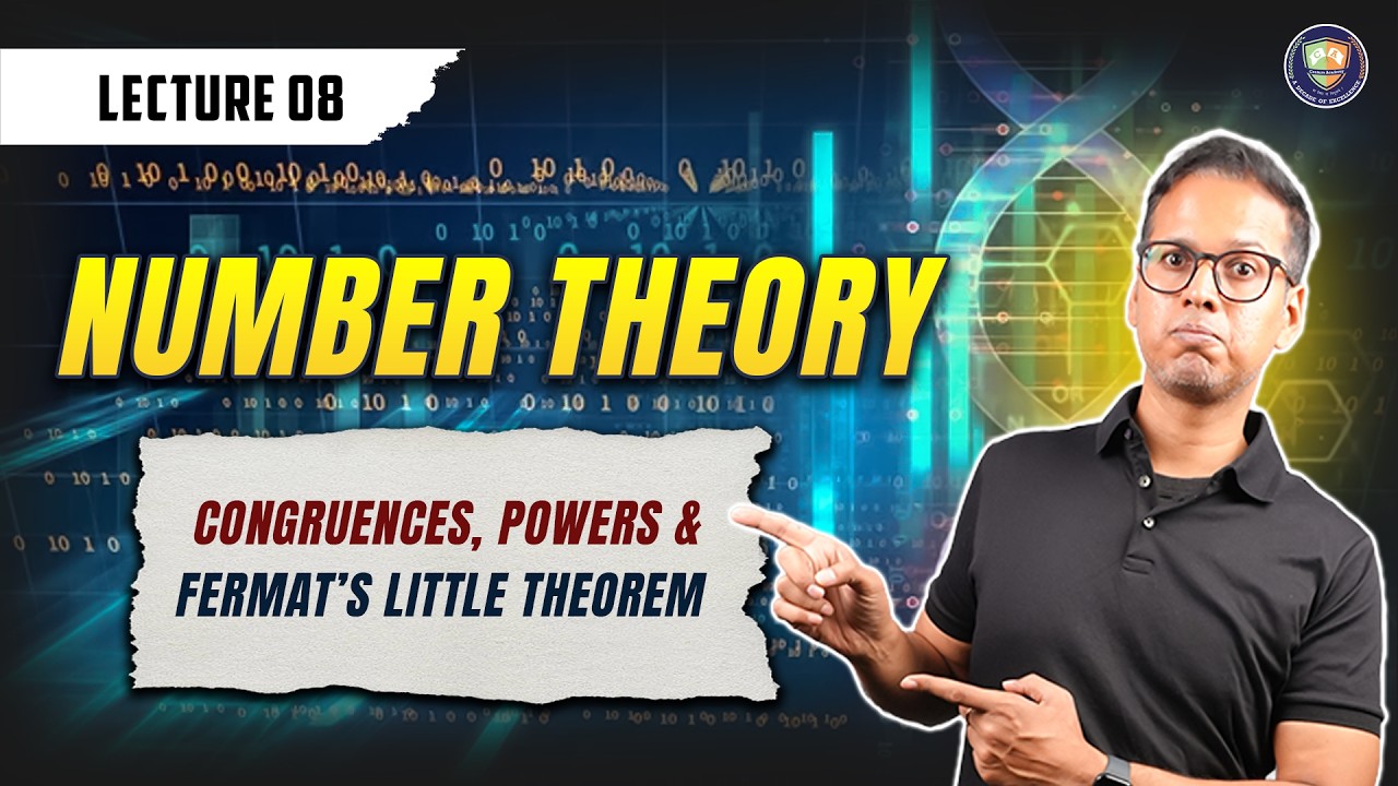Thumbnail for Number Theory Lecture 8 (English) | Congruences, Powers, Fermat's Little Theorem