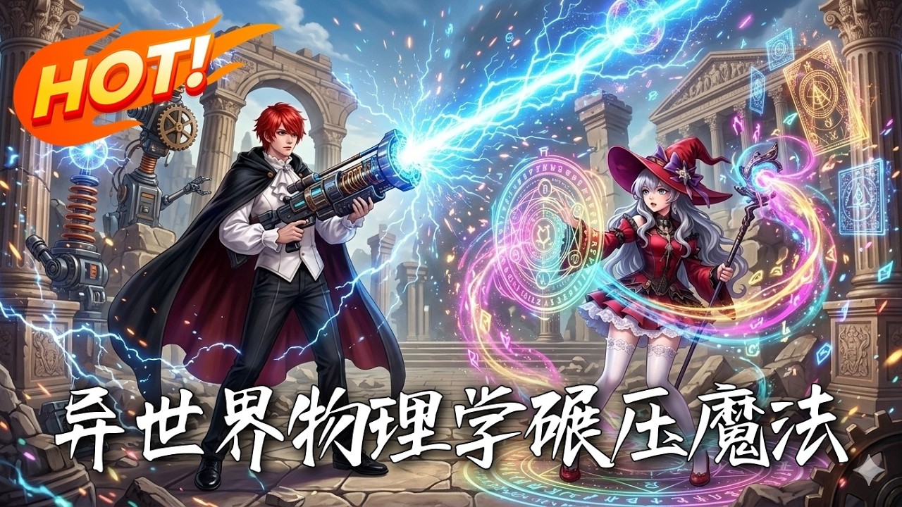 🔥物理教授降临魔法世界！拒绝吟唱，手搓核弹，看他如何用科学降维打击异界魔法，秒杀顶级魔将！《異世界物理學碾壓魔法》#盛世短剧#短剧#AI短剧#逆袭#漫剧