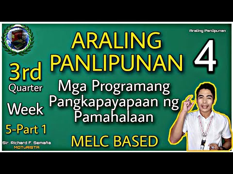 AP 4 Quarter 3 Week 5: Programang Pangkapayapaan ng Pamahalaan | Week-5 Part 1