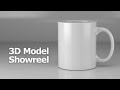 Standard mug 3d model  360 turntable product rendering animation