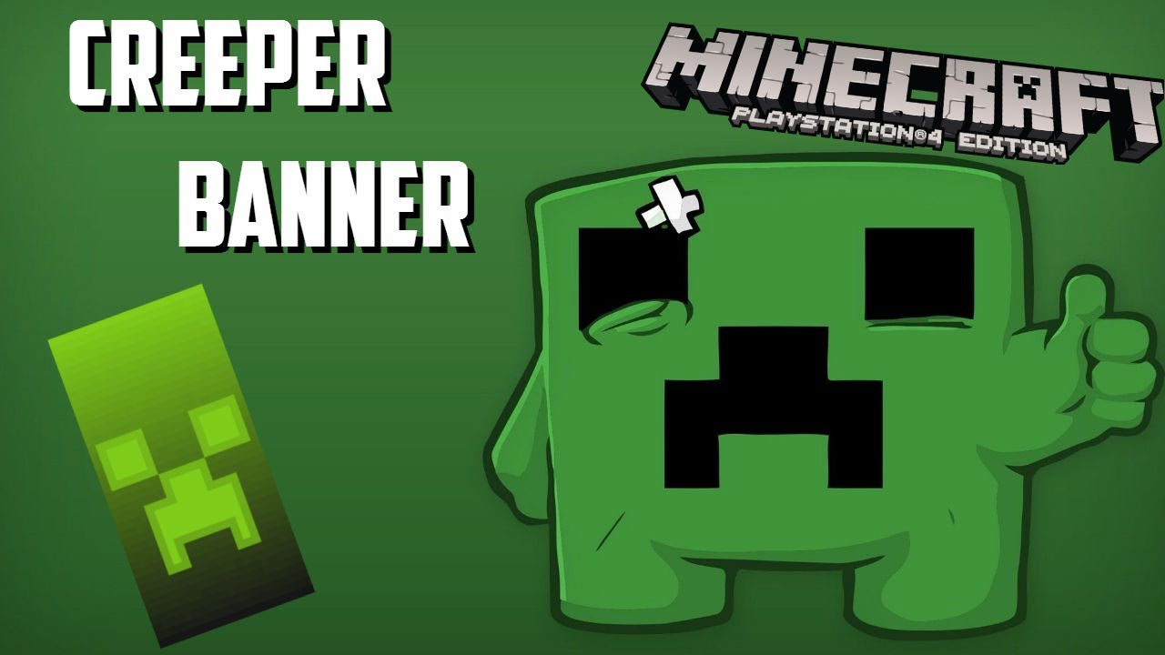 How to Make A Creeper Banner in Minecraft - YouTube