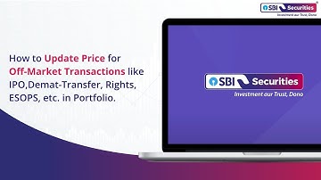 How to update price for off market transactions