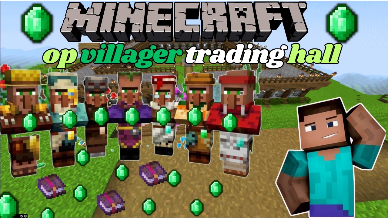 🔥 Minecraft Survival Series Part 7 – OP Villager Trading Hall for Unlimited Emeralds! 💎