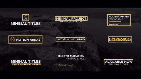 Minimal Titles Pack After Effects Templates