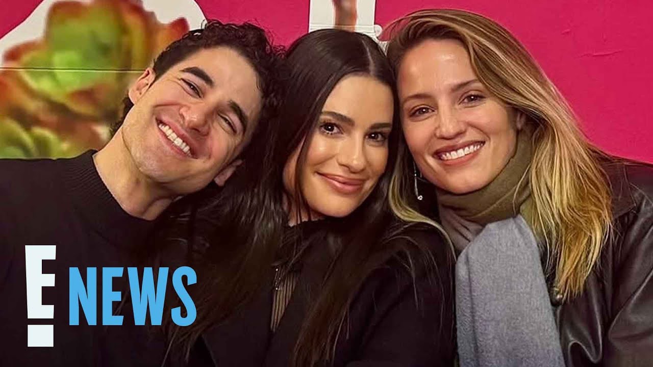 Лиа Мишель воссоединяется с коллегами по сериалу «Хор» Дианной Агрон и Дарреном Криссом | E! News