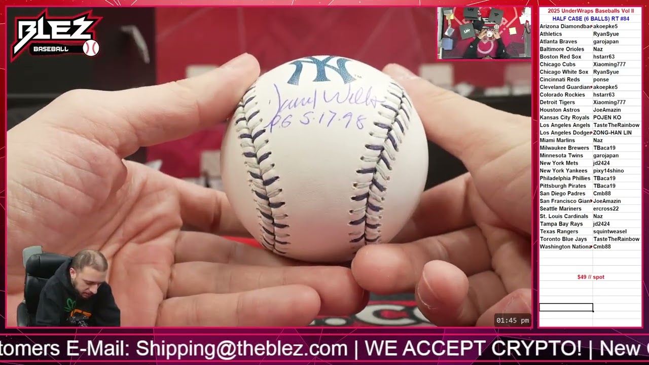 2025 Fanatics Underwraps Baseballs Volume II HALF CASE BREAK