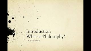 BMCC--PHL 101--What is philosophy