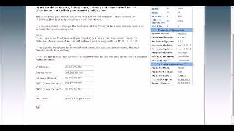 Protector UTM IP Gateway DNS
