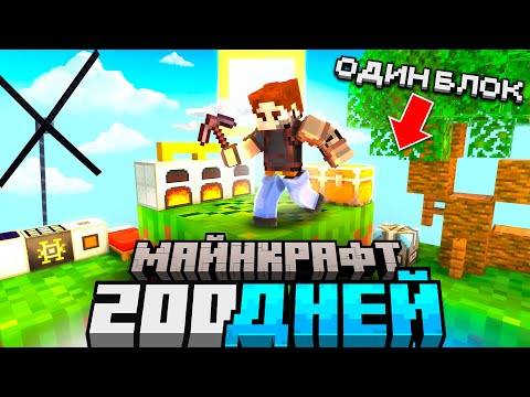 Я ПРОЖИЛ 200 ДНЕЙ НА ОДНОМ БЛОКЕ С МИЛЛИОНОМ МОДОВ! ВЫЖИВАНИЕ В МАЙНКРАФТ. БЕБРОК #2