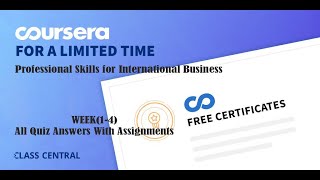 Professional Skills for International Business week(1-4), All Quiz Answers With Assignments