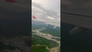 Airport එක යට වෙලාද ?😱😰⛈️#srilanka #landing #short #flood #shortvideo