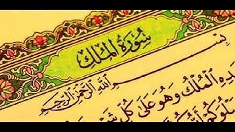 سورة الملك بصوت جميل للقارئ سامي عبد الرحمن.