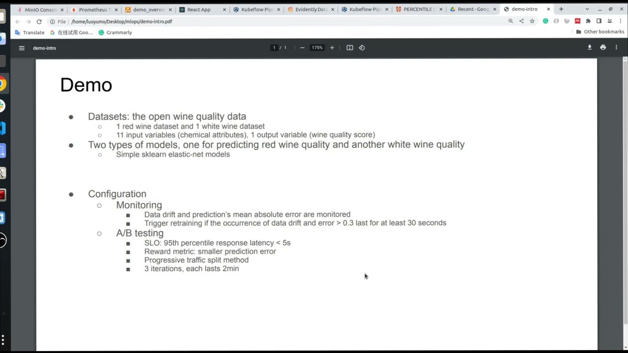 Continuous training and deployment MLOps pipeline demo
