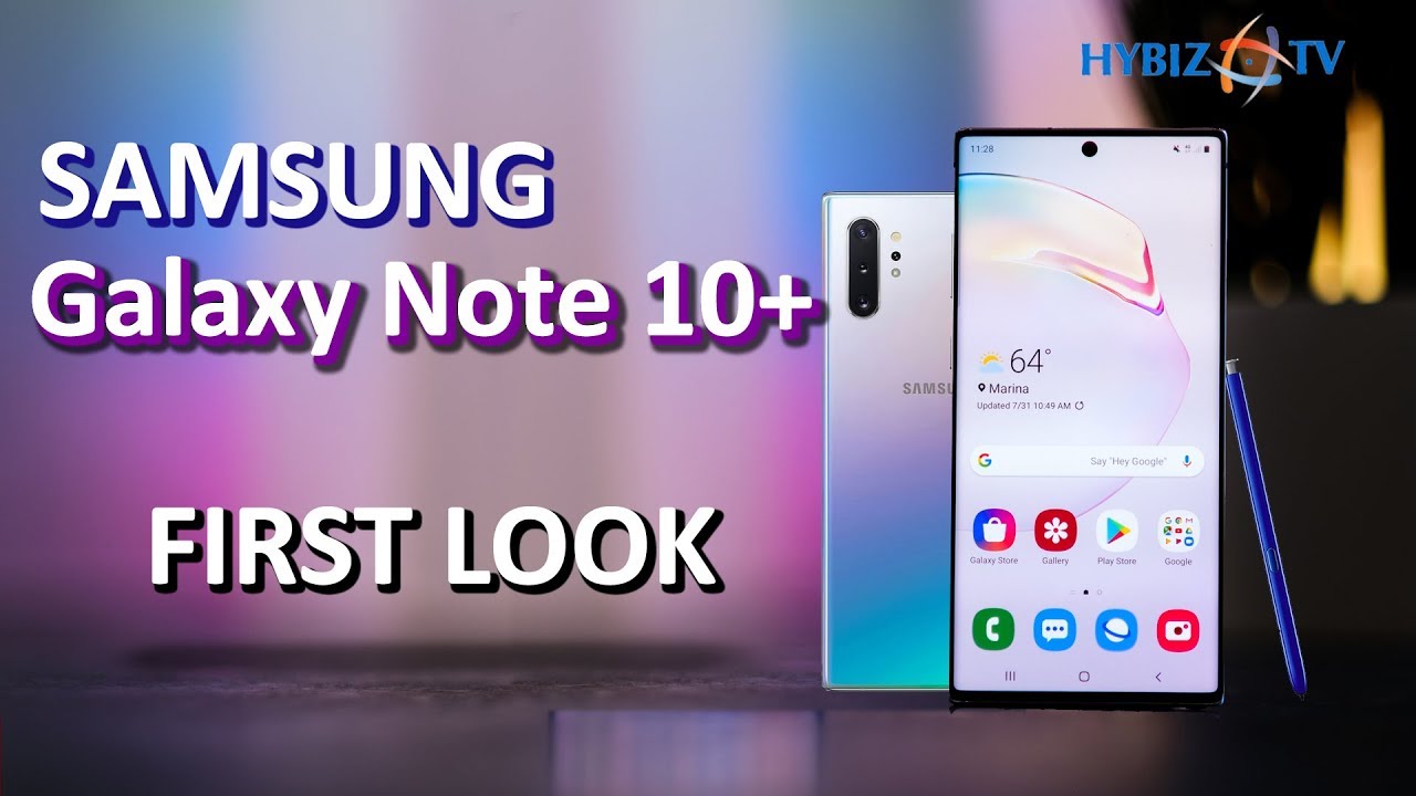 newspaper mockup Samsung Galaxy Note 10 Plus First Look