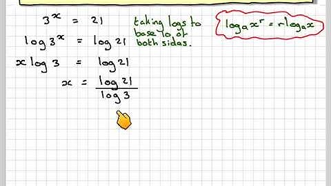 Solving an equation with the unknown as an index using logs.