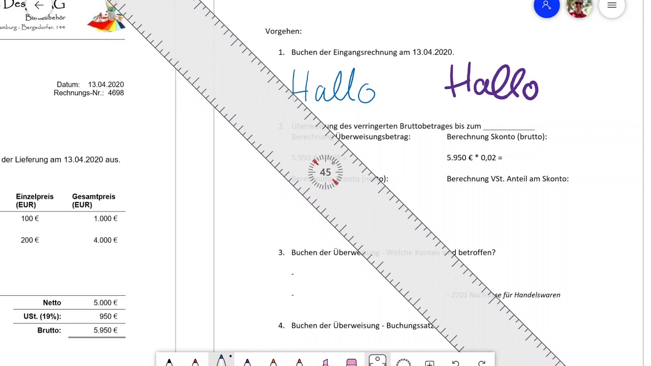 Microsoft Whiteboard Tablet mit Stift als digitaler "Tafelersatz