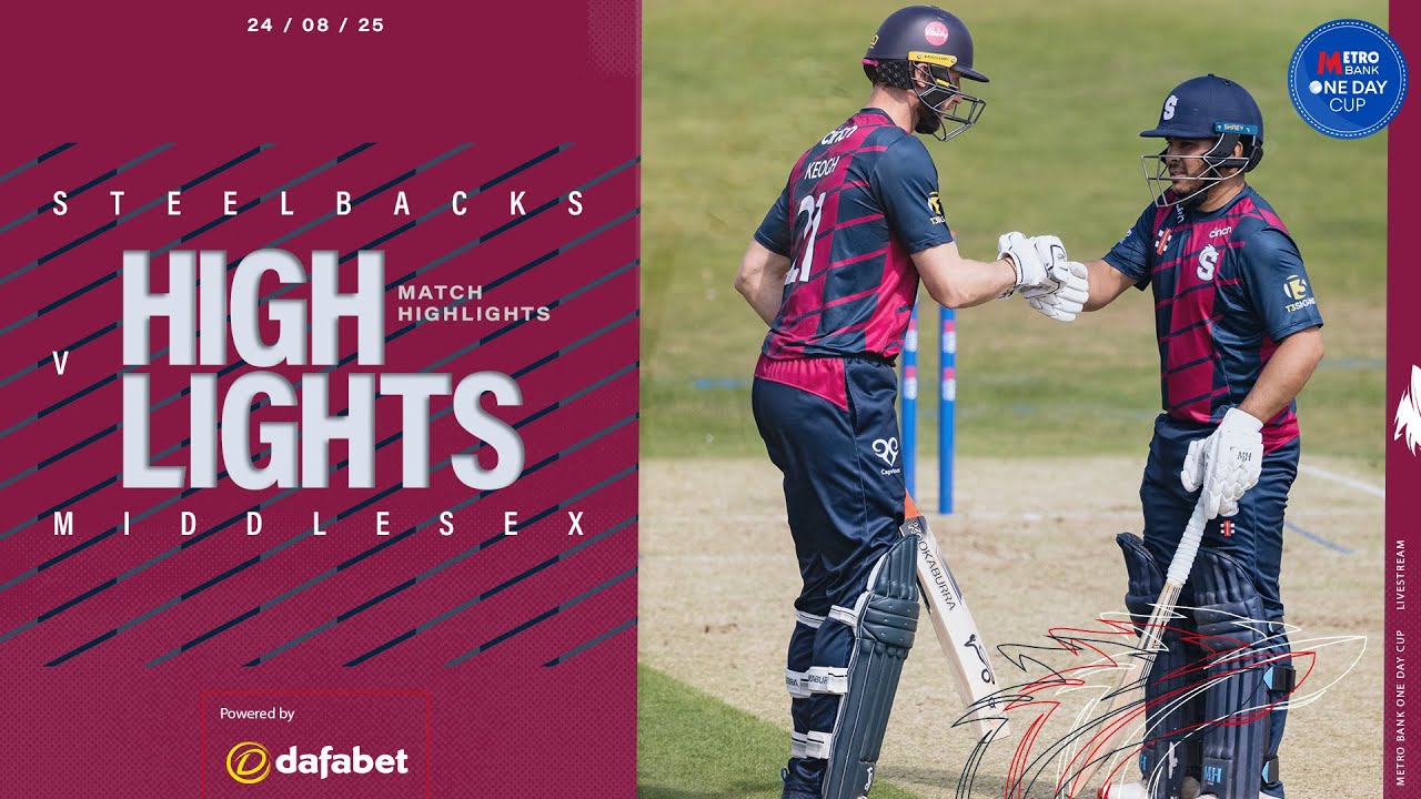 Vasconcelos & Keogh Partnership | Steelbacks vs Middlesex | Metro Bank One Day Cup Highlights