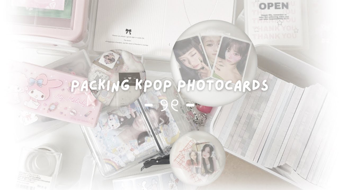 pack kpop photocards with me | asmr
