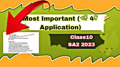 Class 10 Selected Application for SA2