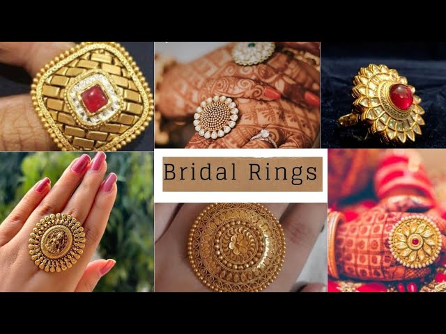 Buy Golden Jadau Statement Ring / Sabyasachi Pearl Ring / Matte Gold  Cocktail Ring / Bridal Ring / Rajwadi Ring / Jadau Rajasthani Ring Online  in India - Etsy