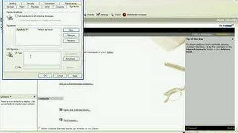 setting up my signature with outlook express