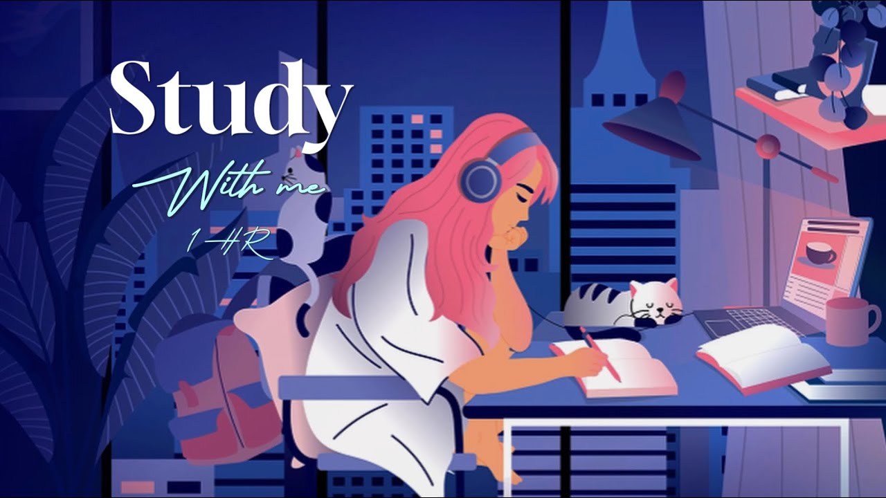 1 Hour Deep Focus Study Music – Lofi Beats to Relax/Study to 🌌 [Cozy Night Ambience] | Atmofy