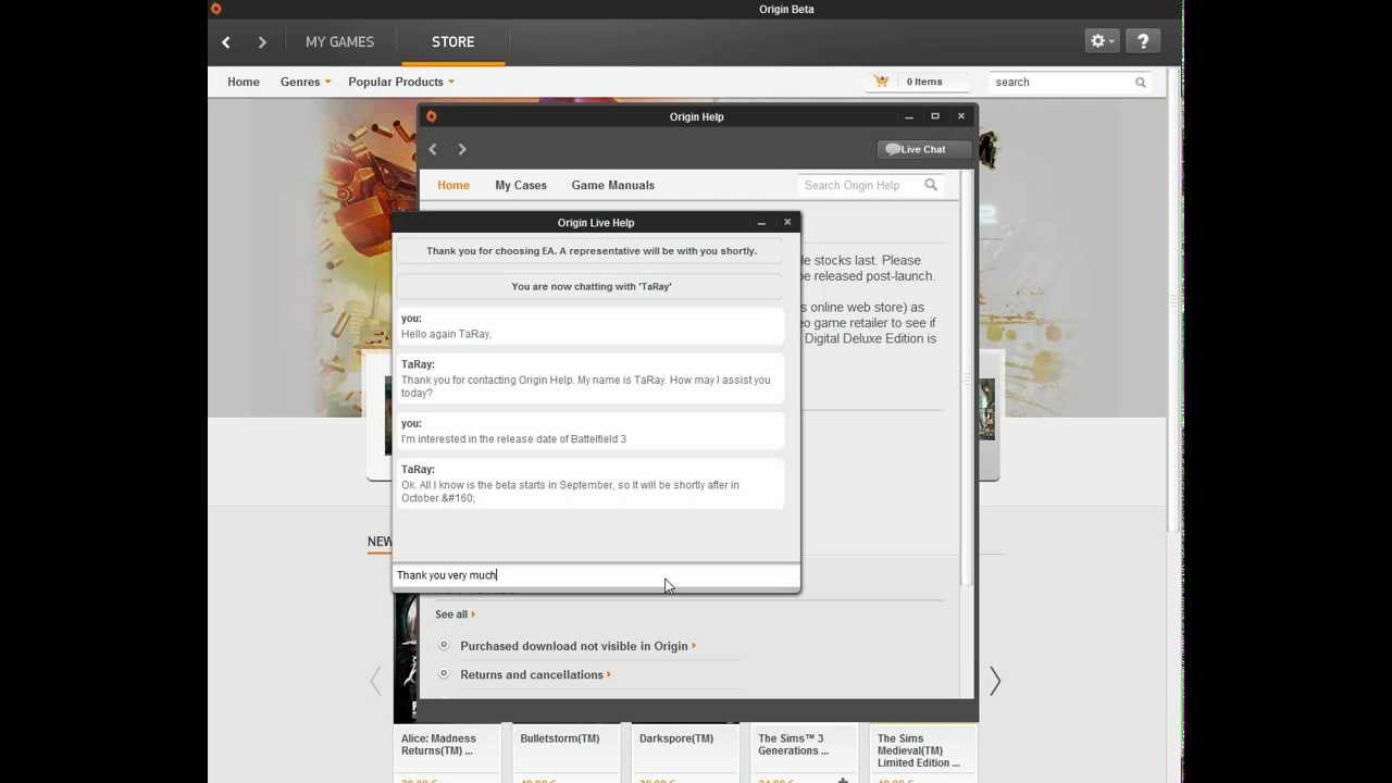 Live person chat
