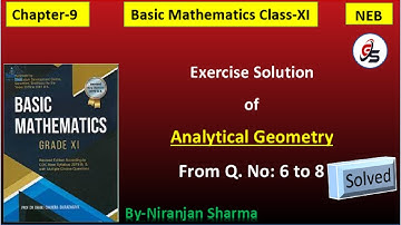 Exercise Solution of Analytical Geometry. | Class-11 | NEB | Niranjan Sharma | video 2. |