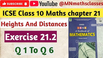 Heights And Distances || Candid Mathematics Class 10 || Chapter 21 || Ex 21.2 ( Q 1 To Q 6 )