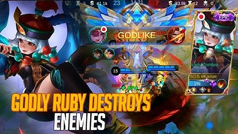 GODLY RUBY DESTROYS ENEMIES! | TOP GLOBAL RUBY | MLBB