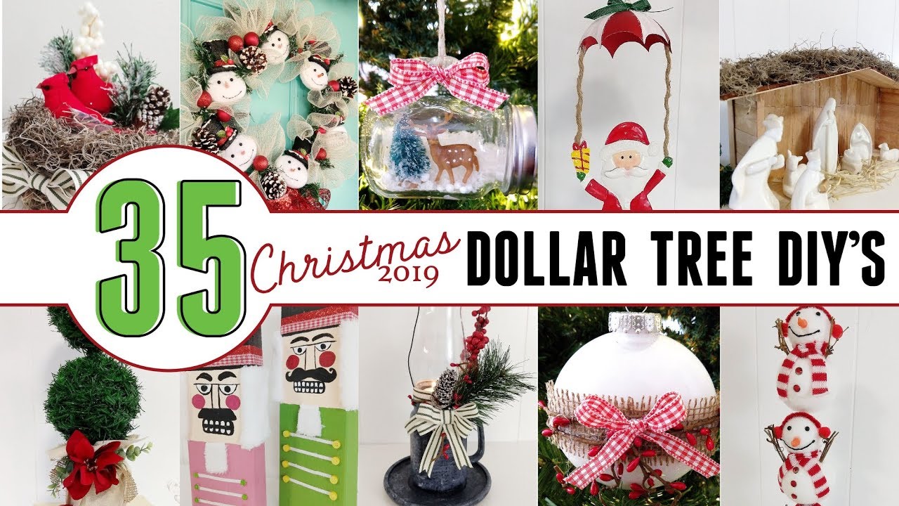 Dollar Tree Christmas 2019 | 35 Christmas DIYs - YouTube