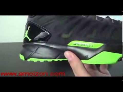 Air Jordan Trunner Dominate Pro Black Electric Green Review + On Feet from amoizon com - YouTube