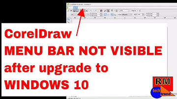 CORELDRAW MENU BAR NOT VISIBLE after upgrade to WINDOWS 10 | X6  X5  X4