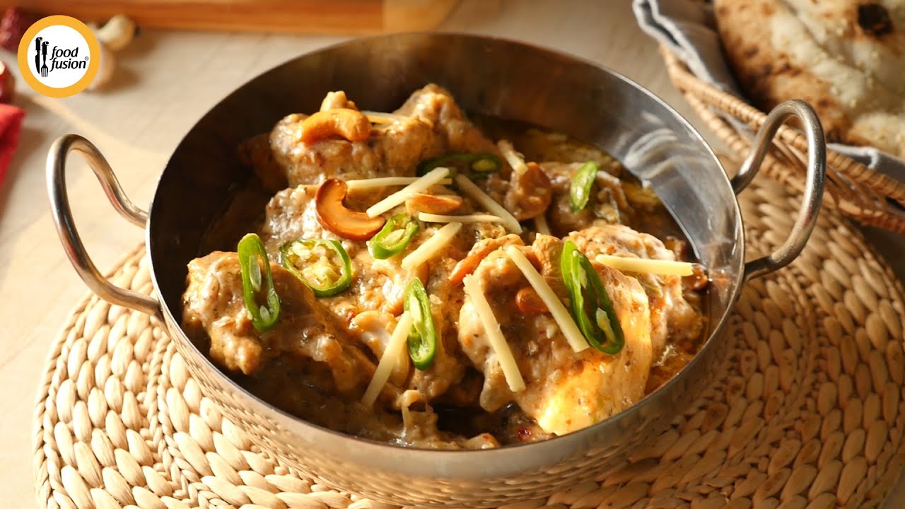 Shahi White Chicken Karahi Recipe By Food Fusion