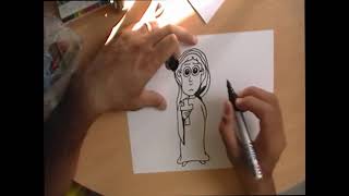 رسم القديسة مارينا للأطفال - How to draw saint marina For kids