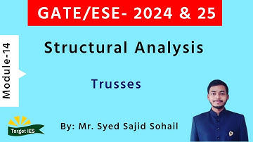 Structural Analysis | Module-14 | Trusses | Target IES