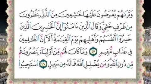 المصحف المعلم سورة الشورى آيه ٤٥-٤٨