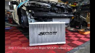 DAY 7: SPOON FL5 Build – HKS Intercooler, Oil Cooler & SPOON Radiator Installed! #FL5 #TypeR